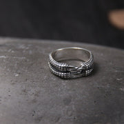 men's silver dragon claw ring, view 4 - MRSLM