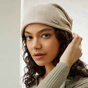 silk knitted beanie hat, view 4 - MRSLM