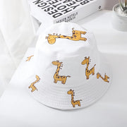 cartoon giraffe bucket hat for kids, view 6 - MRSLM