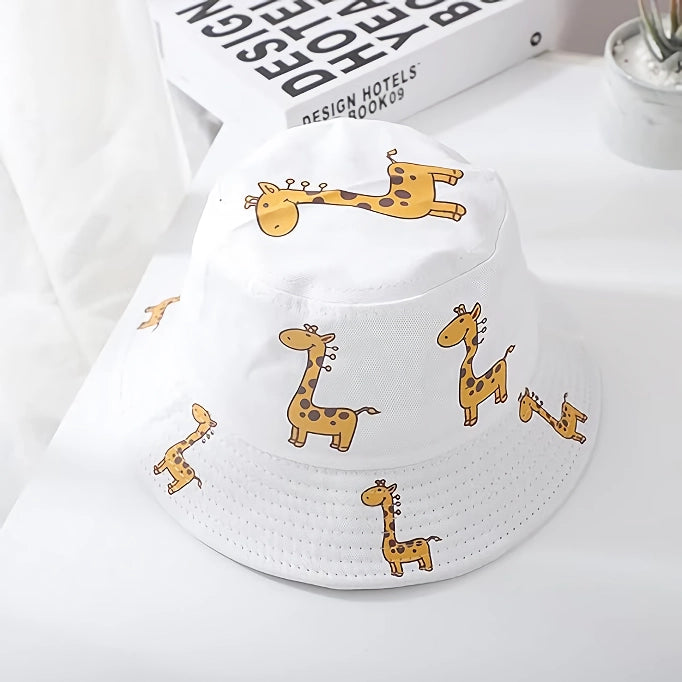 cartoon giraffe bucket hat for kids, view 6 - MRSLM
