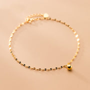pearl charm s925 silver anklet, view 2 - MRSLM