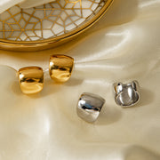 gold plated minimalist smooth ear clip, view 6 - MRSLM