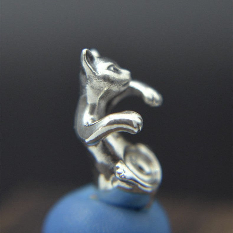 cute cat animal earrings, view 6 - MRSLM