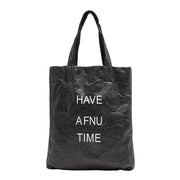 vintage washed kraft paper tote bag, view 4 - MRSLM