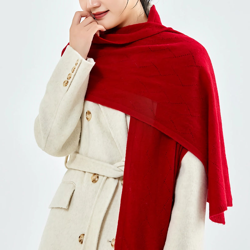 women's merino wool knit scarf, view 10 - MRSLM
