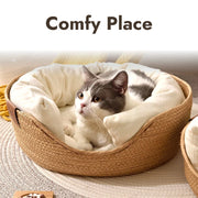 woven pet bed with cushion, view 5 - MRSLM