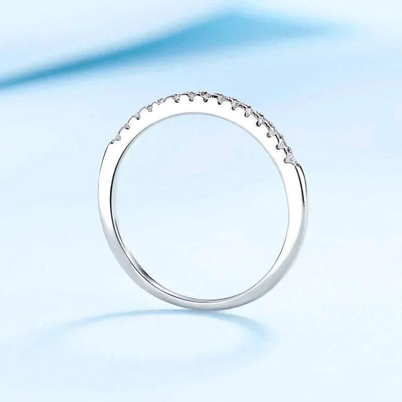 moissanite eternity band, view 4 - MRSLM
