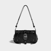 pink PU leather envelope shoulder bag, view 4 - MRSLM