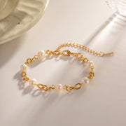 freshwater pearl bracelet with six pearls, view 5 - MRSLM
