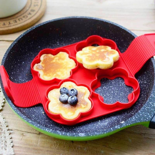red silicone pancake and egg mold ring - MRSLM