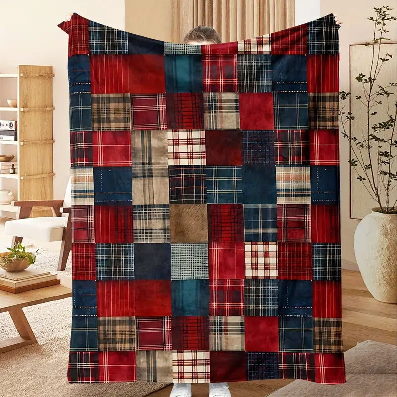 Christmas digital-print throw blanket - MRSLM