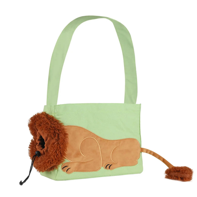lion-shaped pet carrier bag, view 4 - MRSLM