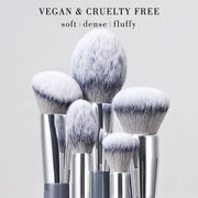professional blue makeup brush set, view 3 - MRSLM