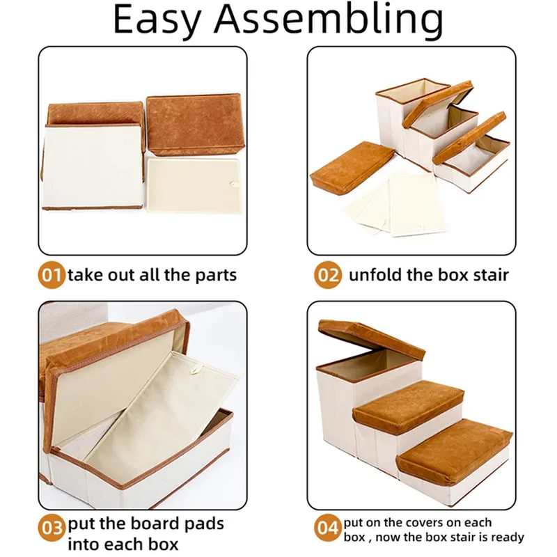 dog steps with storage, view 8 - MRSLM
