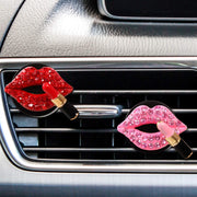 red lips car air freshener clip, view 6 - MRSLM