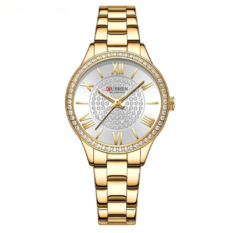 Women's casual steel strap quartz watch, view 3 - MRSLM