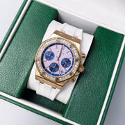 women's multifunction silicone strap watch - MRSLM