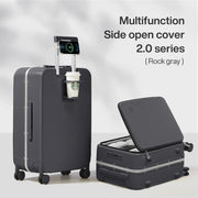 24 inch aluminum frame luggage with usb port, view 2 - MRSLM