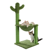 cactus cat scratching post with hammock, view 2 - MRSLM