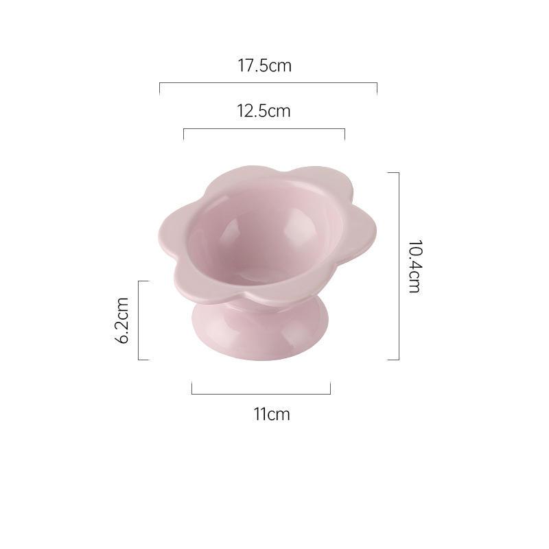 elevated ceramic cat bowl, view 4 - MRSLM
