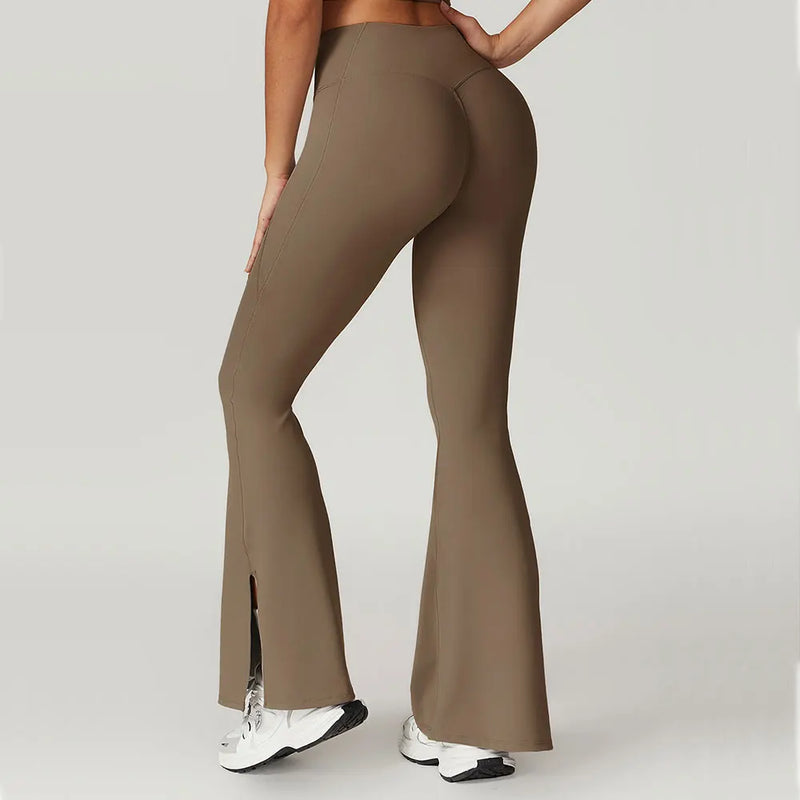 high waist flared yoga pants, view 11 - MRSLM