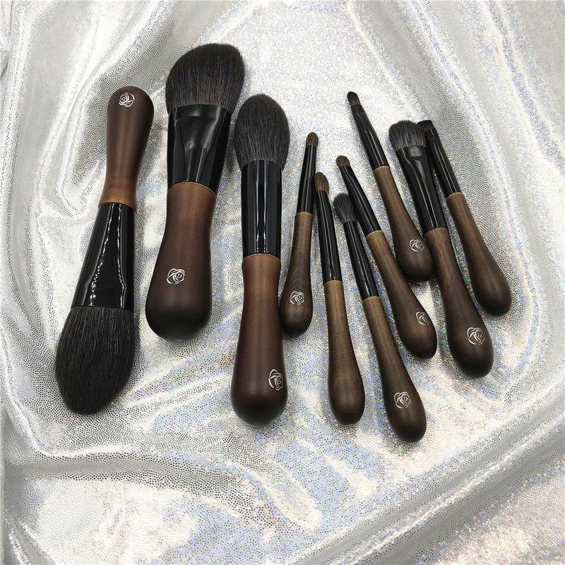 goat hair 10-piece makeup brush set - MRSLM
