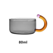 colorful glass teapot and teacup set, view 2 - MRSLM