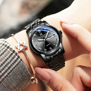 three needle steel quartz watch, view 11 - MRSLM