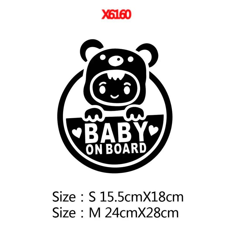 reflective baby on board car decal, view 7 - MRSLM