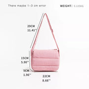 quilted nylon crossbody purse, view 15 - MRSLM