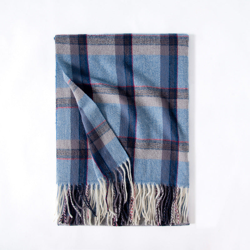 winter preppy plaid scarf, view 9 - MRSLM