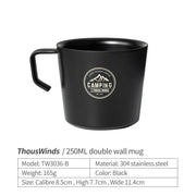 Stainless steel camping mug, view 5 - MRSLM