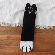 kitten fleece floor socks, view 2 - MRSLM