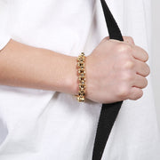 stitching skull titanium steel bracelet - MRSLM