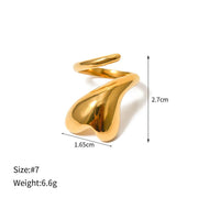heart twine open ring, view 2 - MRSLM