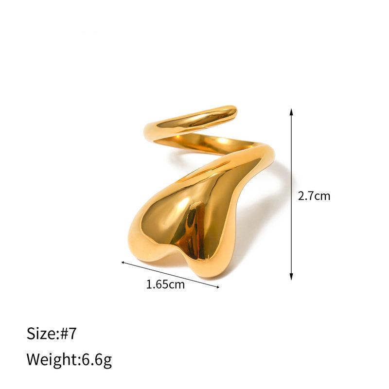 heart twine open ring, view 2 - MRSLM