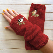Women's knitted half finger gloves, view 4 - MRSLM