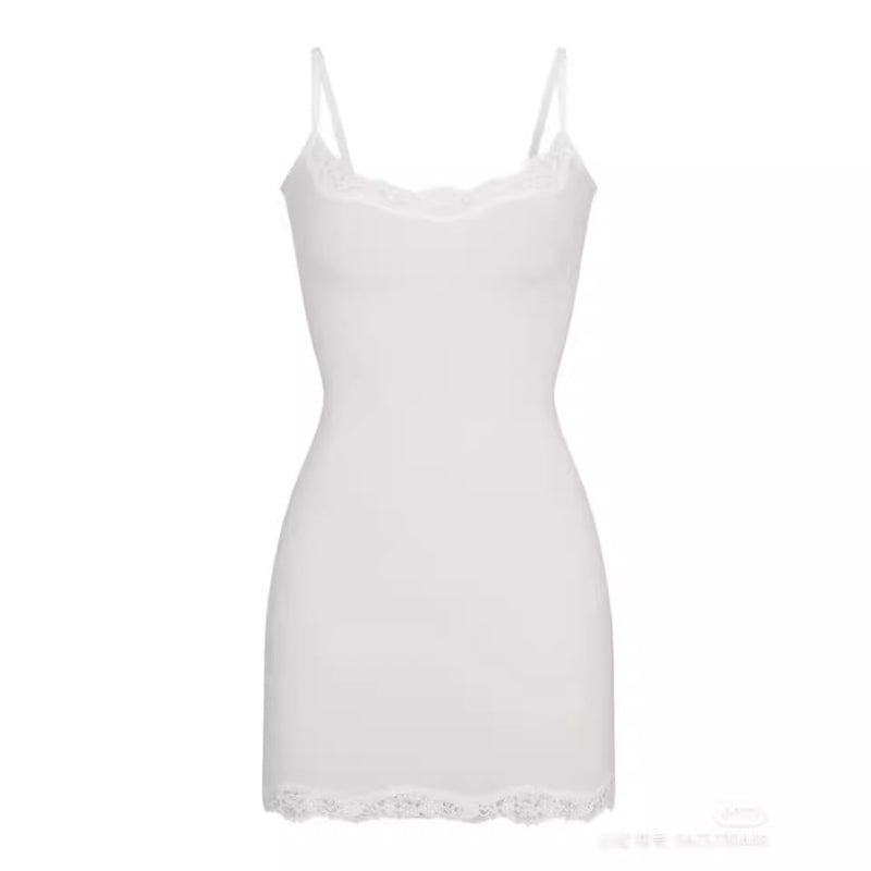 sling lace hip dress, view 6 - MRSLM