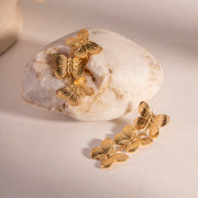 butterfly stud earrings, view 4 - MRSLM