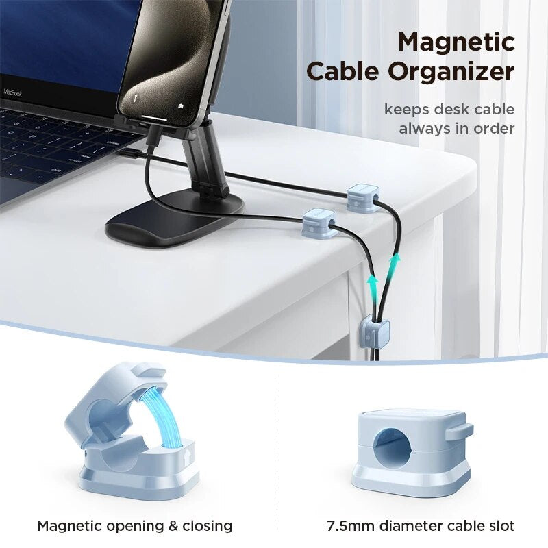 6-pack magnetic cable clips organizer, view 9 - MRSLM
