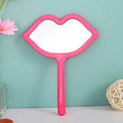 Lip shaped handheld makeup mirror, view 9 - MRSLM