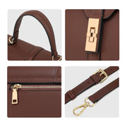 Genuine leather rectangular crossbody bag, view 6 - MRSLM