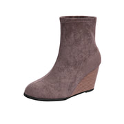 women's suede wedge boots, view 7 - MRSLM