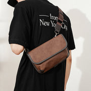 men's plaid shoulder bag, view 2 - MRSLM
