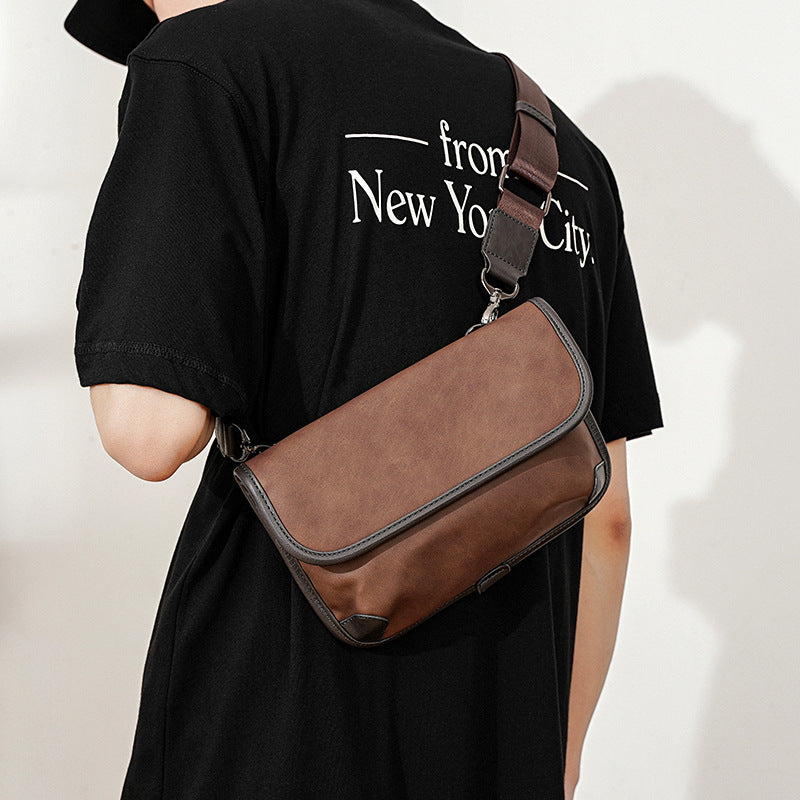 men's plaid shoulder bag, view 2 - MRSLM
