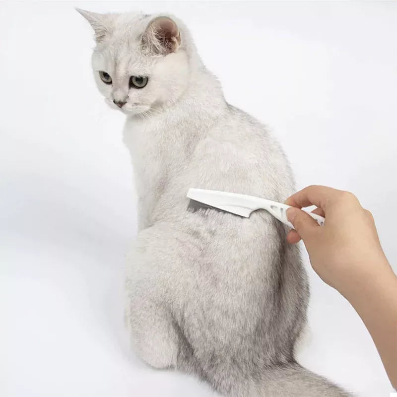 stainless steel pet hair comb, view 7 - MRSLM