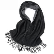 Double-sided wool scarf, shawl and wrap, view 3 - MRSLM