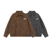 American retro PU leather coat, view 4 - MRSLM