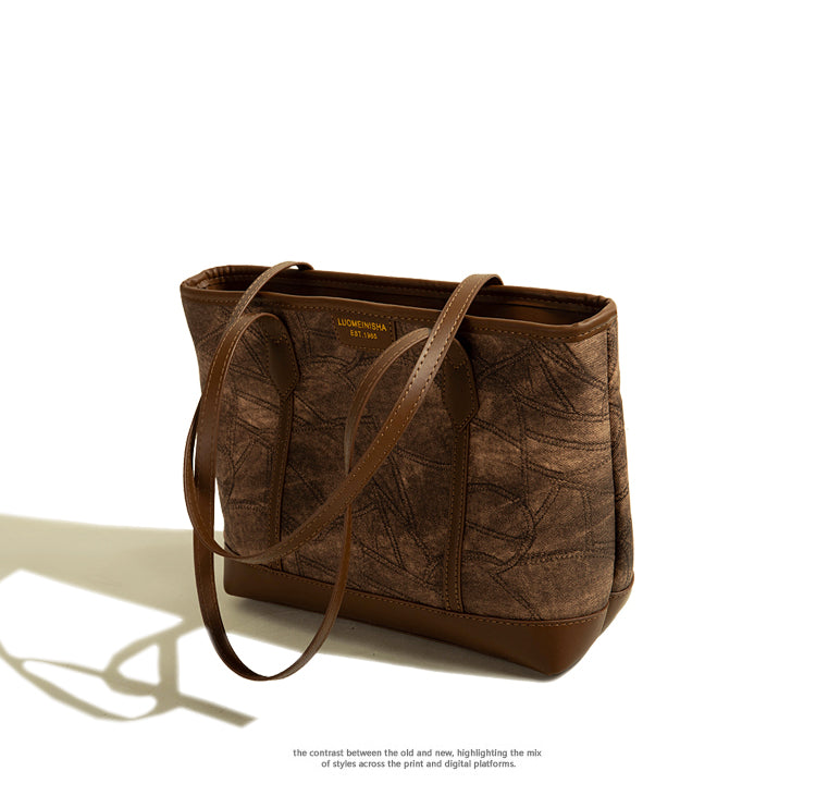 rhombus simple PU tote bag, view 5 - MRSLM