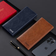 Men's casual long PU leather wallet, view 6 - MRSLM